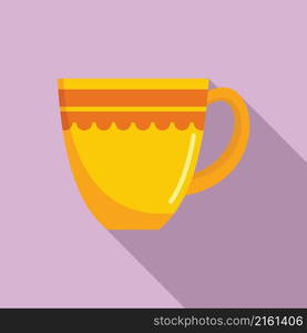 Cafe mug icon flat vector. Hot cup. Warm mug. Cafe mug icon flat vector. Hot cup