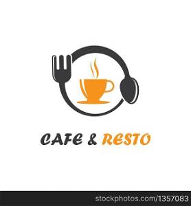 Cafe & resto logo vector icon design