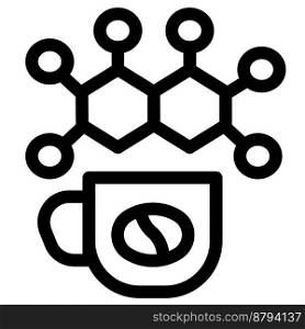 Caffeine drink light vector icon