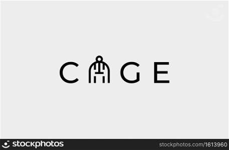 Cage Vector Logo Design icon Illustration