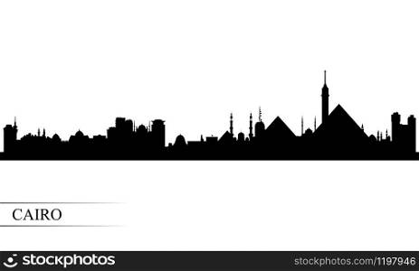 Cairo city skyline silhouette background, vector illustration