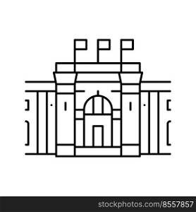 cairo museum line icon vector. cairo museum sign. isolated contour symbol black illustration. cairo museum line icon vector illustration