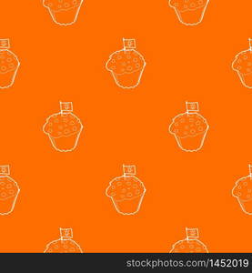 Cake and flag with marijuana leaf pattern vector orange for any web design best. Cake and flag with marijuana leaf pattern vector orange