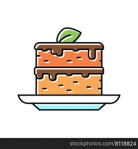 cake baked carrot ingredient color icon vector. cake baked carrot ingredient sign. isolated symbol illustration. cake baked carrot ingredient color icon vector illustration