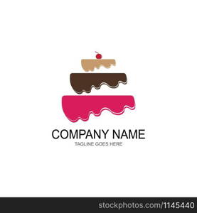 cake bakery logo design ilustration