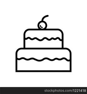 cake - birthday cake icon vector design template