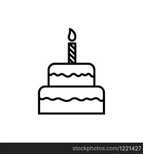 cake - birthday cake icon vector design template