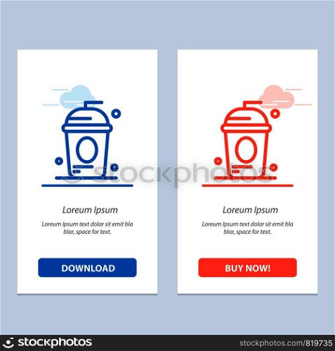 Cake, Cole, Drink, Holiday, Independence Blue and Red Download and Buy Now web Widget Card Template