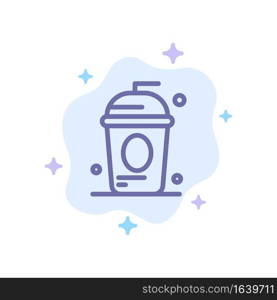 Cake, Cole, Drink, Holiday, Independence Blue Icon on Abstract Cloud Background