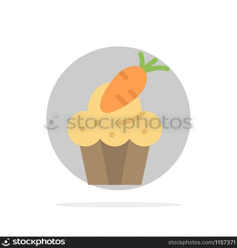 Cake, Cup, Food, Easter, Carrot Abstract Circle Background Flat color Icon