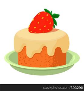 Cake icon. Cartoon illustration of cake vector icon for web. Cake icon, cartoon style