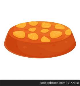 Cake icon cartoon vector. Cooking tart. Tatin sugar top. Cake icon cartoon vector. Cooking tart