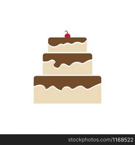 Cake icon design template vector isolated illustration