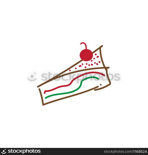 Cake icon design template vector isolated illustration