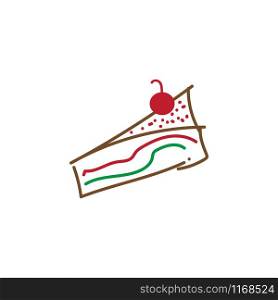 Cake icon design template vector isolated illustration