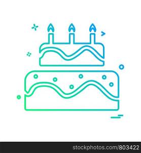 Cake icon design vector