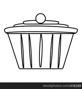 Cake icon. Outline illustration of cake vector icon for web. Cake icon , outline style