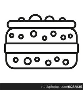 Cake icon outline vector. Fast food. Delivery dinner. Cake icon outline vector. Fast food