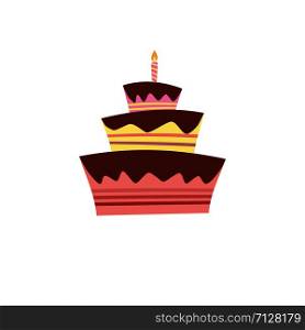 Cake icon. Sweet holidays. Happy birthday. vector. Cake icon. Sweet holidays. Happy birthday