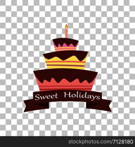Cake icon. Sweet holidays. Happy birthday. vector. Cake icon. Sweet holidays. Happy birthday