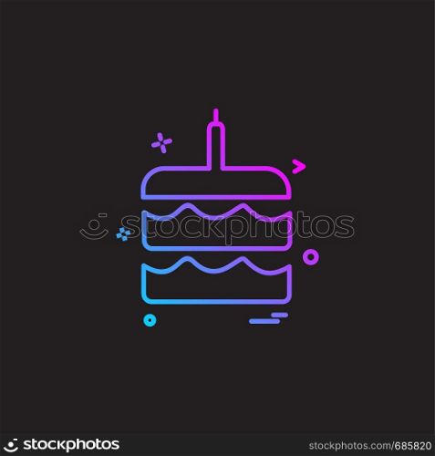 cake icon vector design
