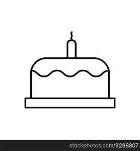cake icon vector template illustration logo design
