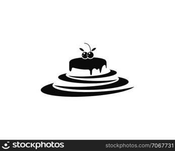 Cake logo vector ilustration template