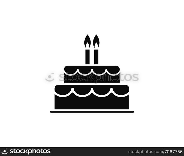 Cake logo vector ilustration template