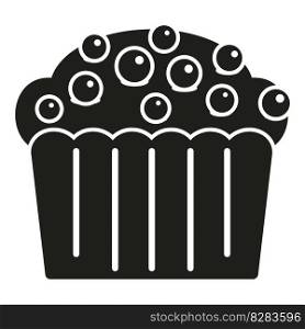 Cake muffin icon simple vector. Food bread. Sweet fresh. Cake muffin icon simple vector. Food bread