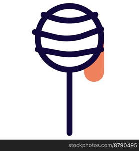 Cake pop line vector icon