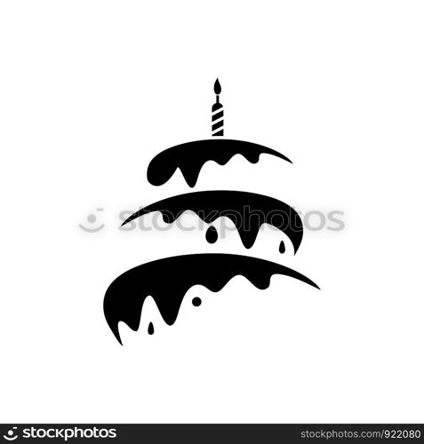 Cake sign icon vector illustration design template