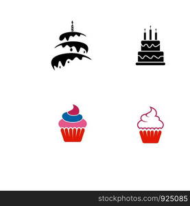 Cake sign icon vector illustration design template