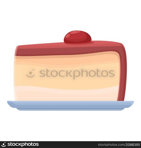 Cake slice icon cartoon vector. Cute birthday. Chocolate pie. Cake slice icon cartoon vector. Cute birthday