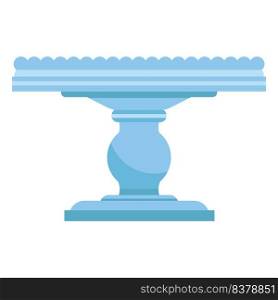 Cake stand in flat icon style. Empty tray for fruit and desserts. Vector illustration.. Cake stand in flat icon style. Empty tray for fruit and desserts. Vector illustration