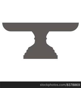 Cake stand in flat icon style. Empty tray for fruit and desserts. Vector silhouette.. Cake stand in flat icon style. Empty tray for fruit and desserts. Vector silhouette