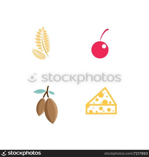 Cakes and Bakery icon logo design food vector bread vector, and symbol and icon food