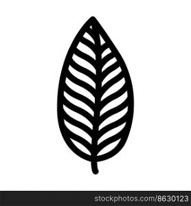 calathea tropical leaf line icon vector. calathea tropical leaf sign. isolated contour symbol black illustration. calathea tropical leaf line icon vector illustration