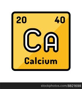 calcium chemical element color icon vector. calcium chemical element sign. isolated symbol illustration. calcium chemical element color icon vector illustration