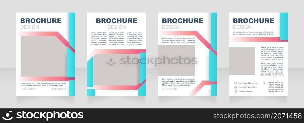 Calculating expenses for project financing blank brochure design. Template set with copy space for text. Premade corporate reports collection. Editable 4 paper pages. Arial Black, Regular fonts used. Calculating expenses for project financing blank brochure design