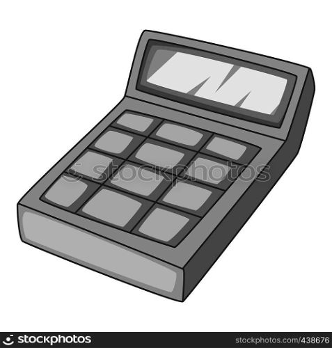 Calculation icon in monochrome style isolated on white background vector illustration. Calculation icon monochrome
