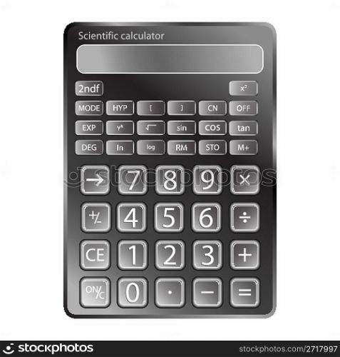 calculator against white background, abstract vector art illustration
