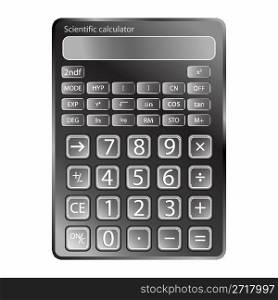 calculator against white background, abstract vector art illustration