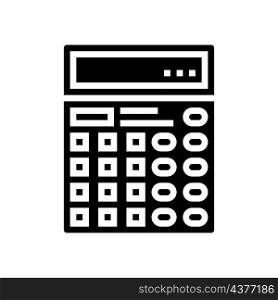 calculator digital device for counting glyph icon vector. calculator digital device for counting sign. isolated contour symbol black illustration. calculator digital device for counting glyph icon vector illustration