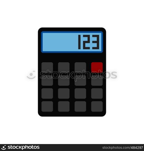 Calculator flat icon isolated on white background. Calculator flat icon