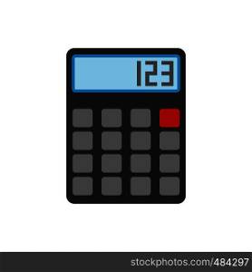 Calculator flat icon isolated on white background. Calculator flat icon