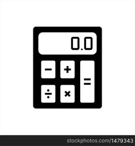 Calculator Icon, Calculator Keypad Sign Vector Art Illustration