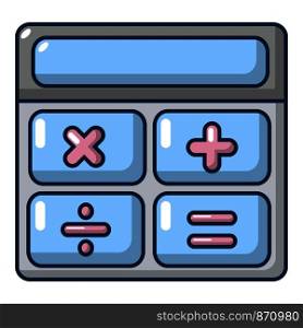 Calculator icon. Cartoon illustration of calculator vector icon for web. Calculator icon, cartoon style