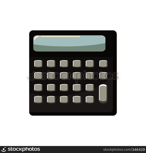 Calculator icon in cartoon style on a white background. Calculator icon, cartoon style