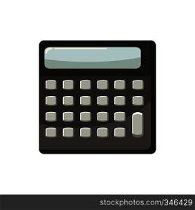 Calculator icon in cartoon style on a white background. Calculator icon, cartoon style