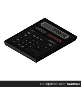 Calculator icon. Isometric of calculator vector icon for web design isolated on white background. Calculator icon, isometric style